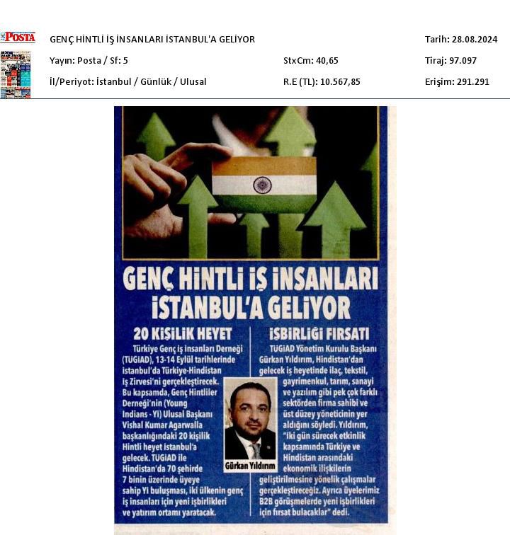 Genç Hintli İş İnsanları İstanbul'a Geliyor