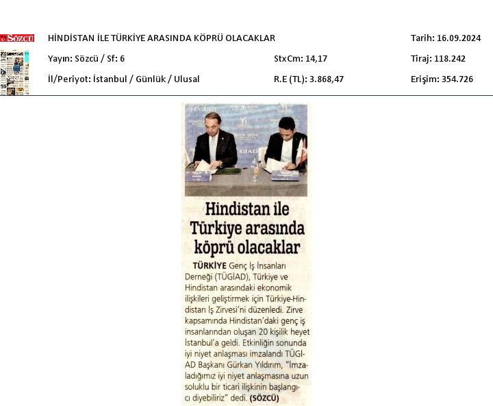 Hindistan ile Türkiye arasında köprü olacaklar